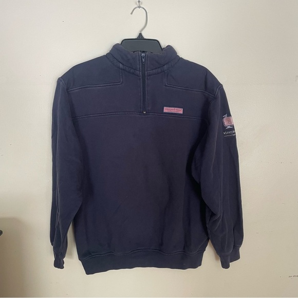 Vineyard vines men’s navy 1/4 zip navy size small 100% cotton - Picture 1 of 6